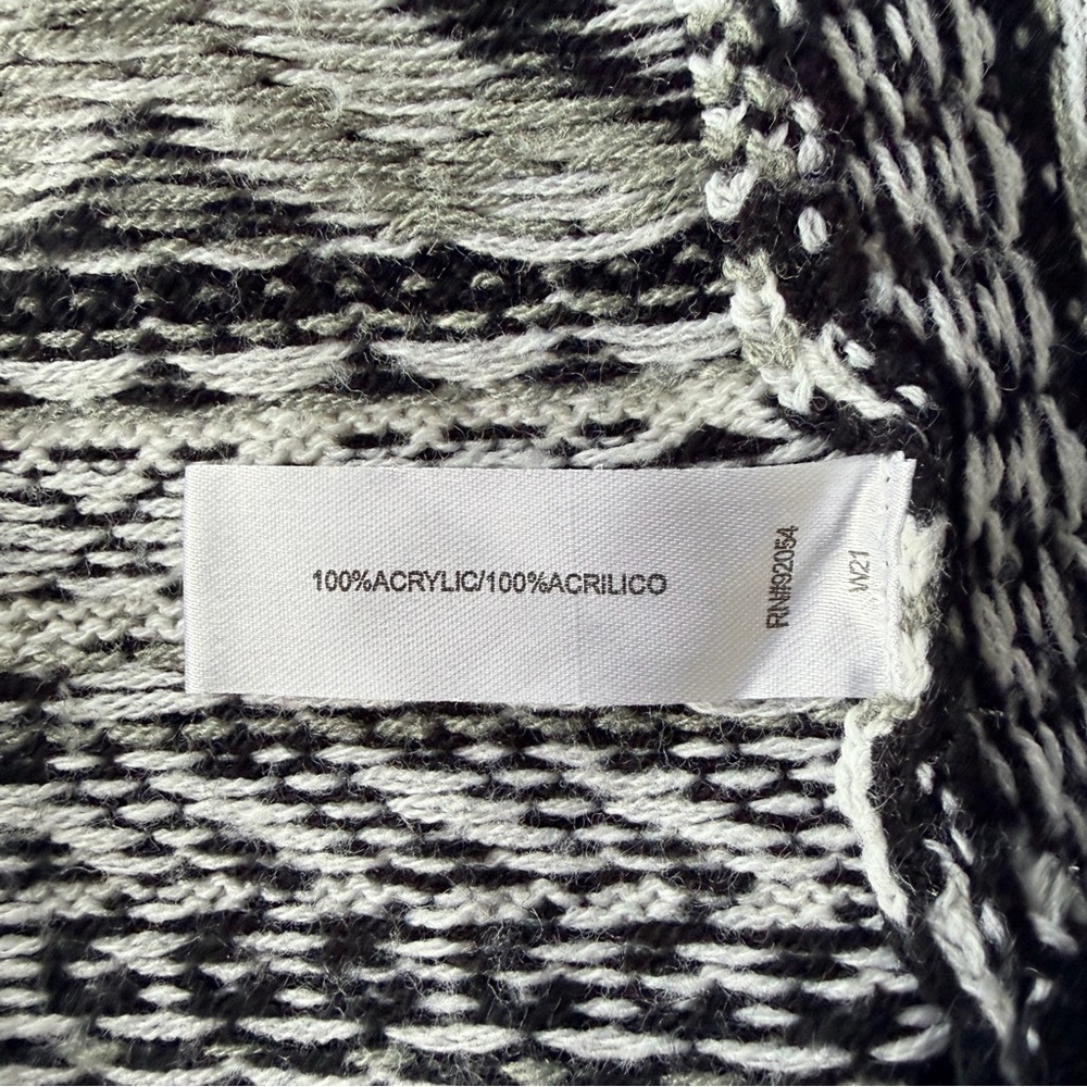 Carolyn Taylor | Open Front Waterfall Geometric Stripe Sweater Cardigan - Picture 6 of 7